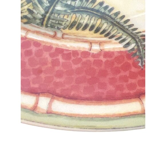 Jungle Safari Andrea Sadek Salad Plate 8.25" Hutchinson Tiger Palm Tree 8.25" - Picture 2 of 5